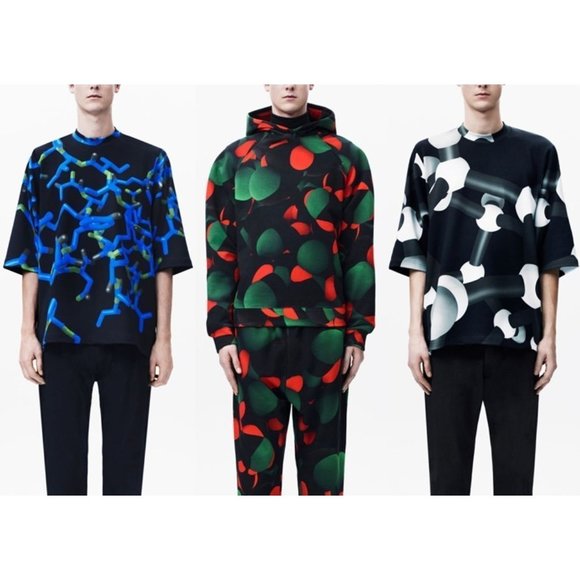 Christopher Kane Italy Hoodie Atom Repeat Digital Sweatshirt ( S ) - Picture 6 of 8